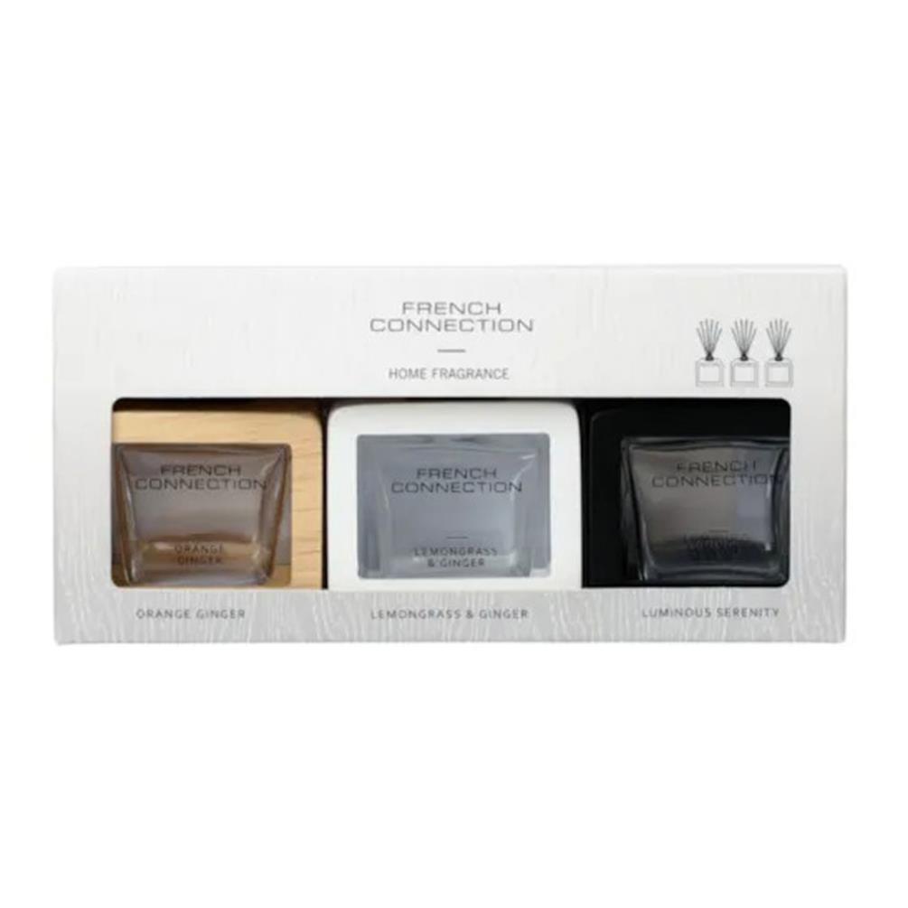 French Connection 3 Wooden Reed Diffuser Gift Set Extra Image 1